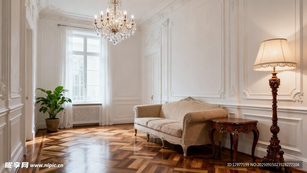 简约优雅的客厅室内场景