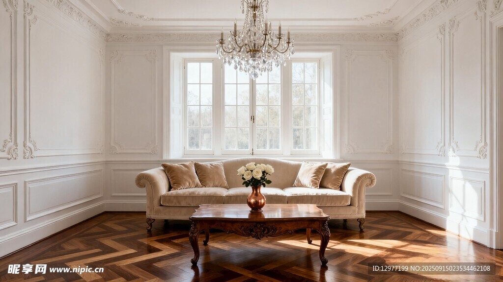简约欧式客厅优雅沙发场景