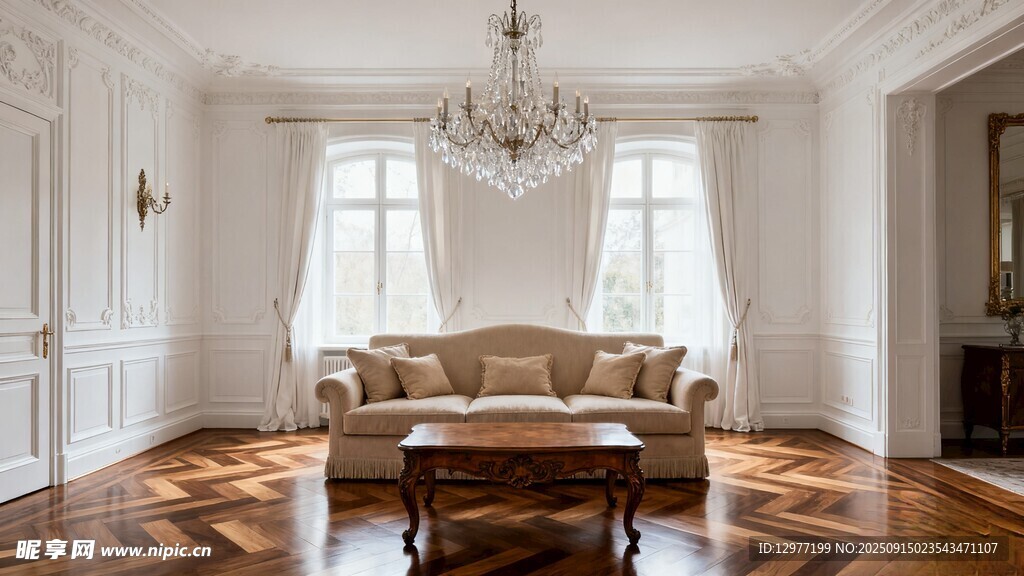 优雅欧式客厅室内场景