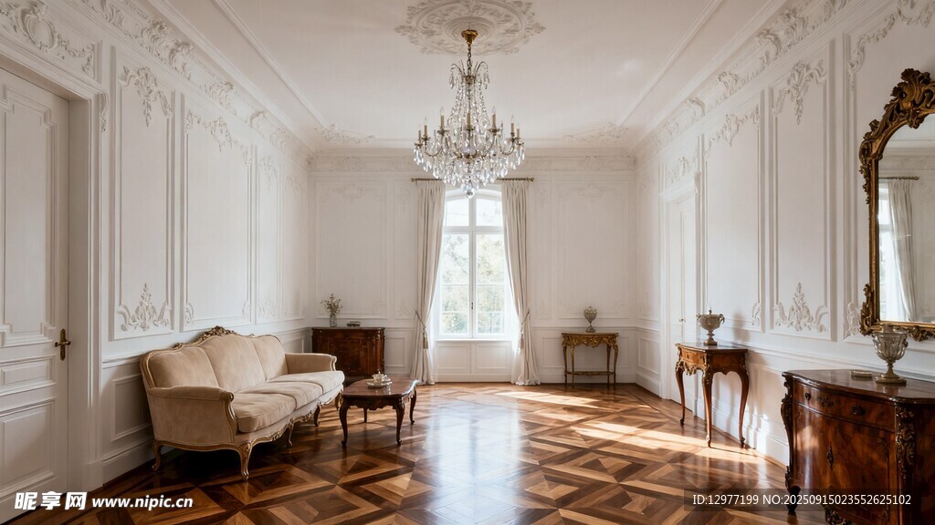 欧式典雅客厅室内场景