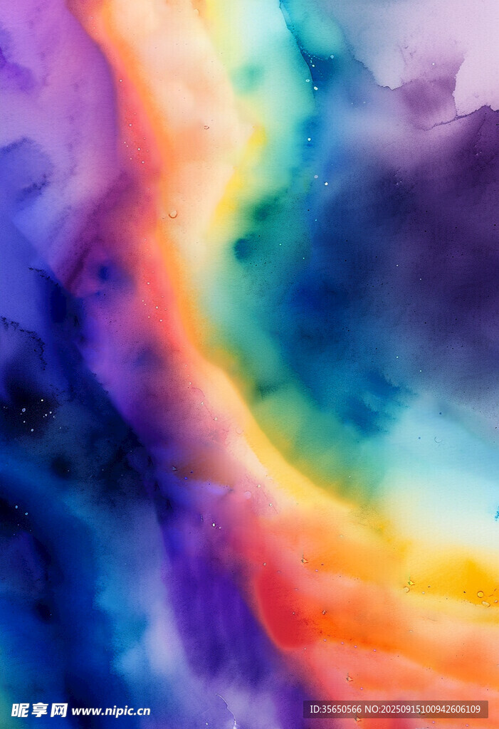 梦幻多彩水彩纹理背景