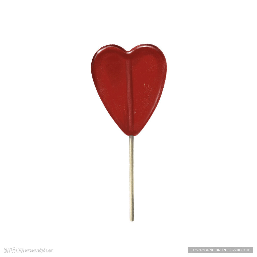 红色心形棒棒糖