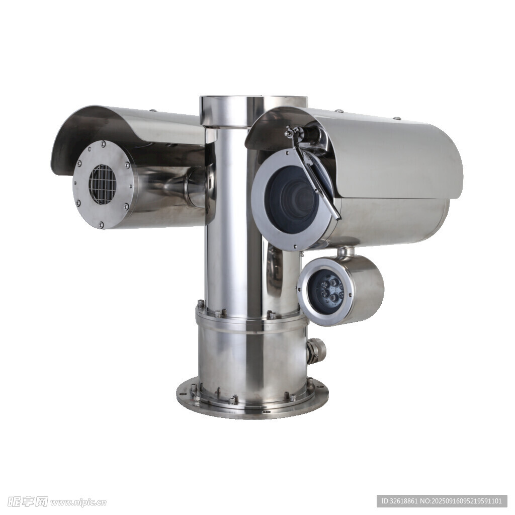 双镜头不锈钢监控摄像头