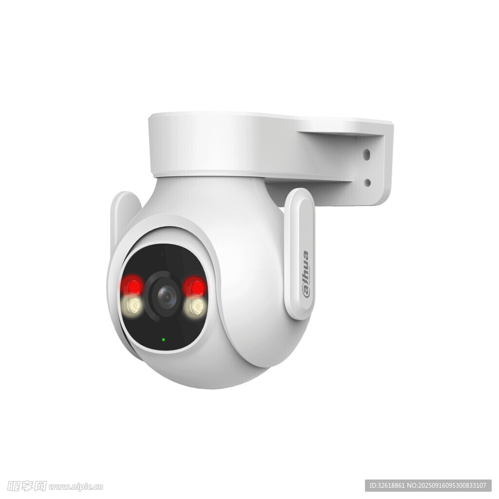 白色智能监控摄像头