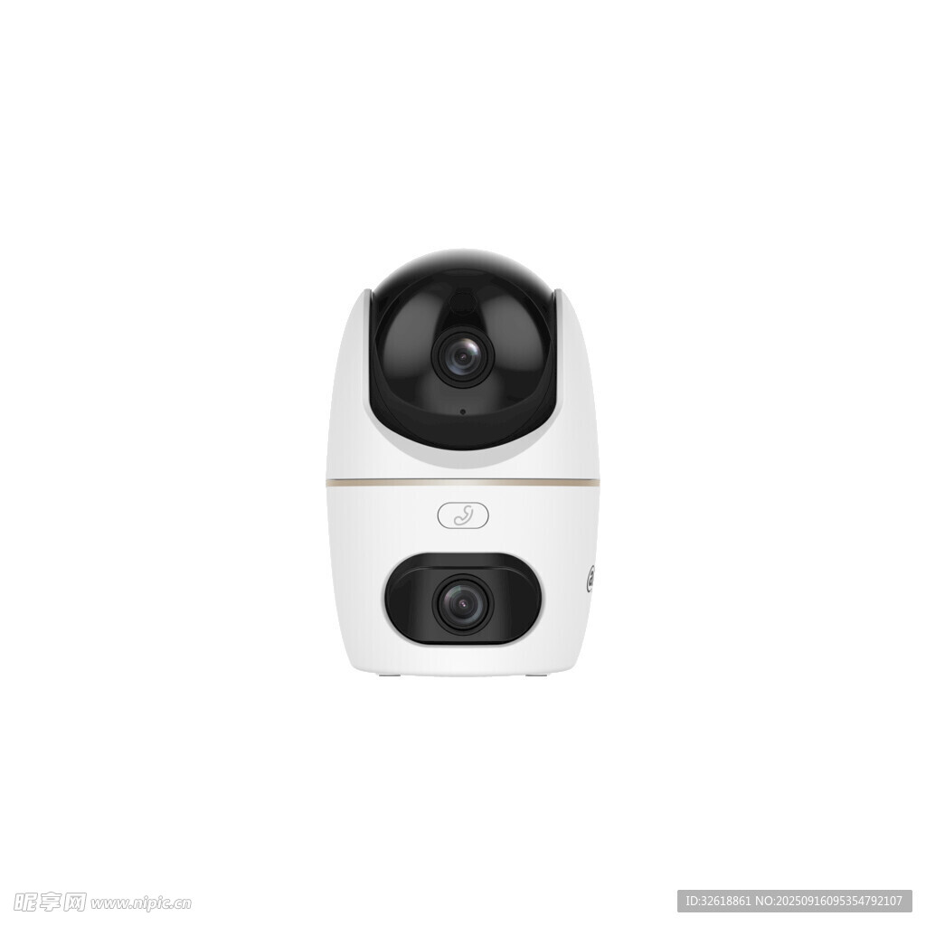 白色智能监控摄像头