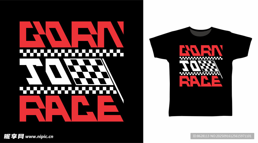 赛车主题酷炫T恤设计