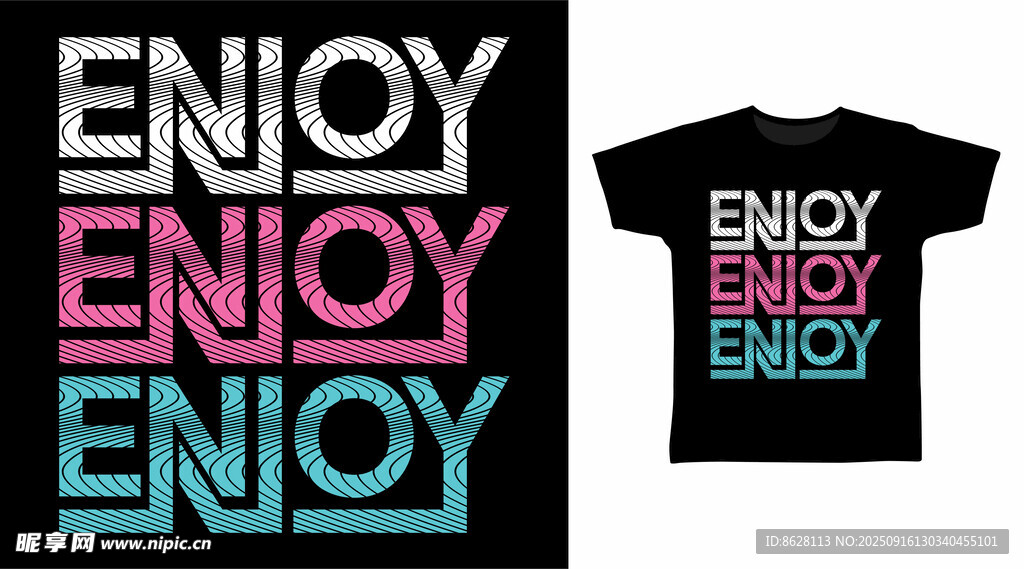 多彩ENJOY印花T恤