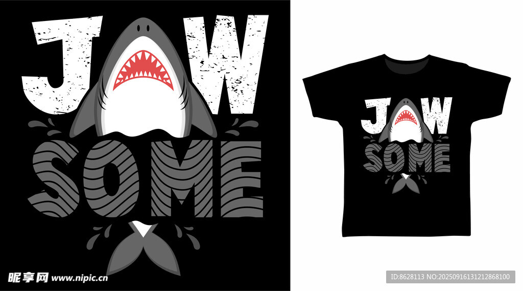 简约T恤印花设计图案