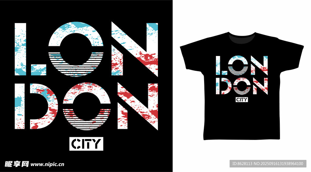 伦敦主题个性T恤设计