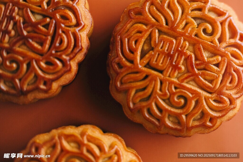 传统精美月饼特写