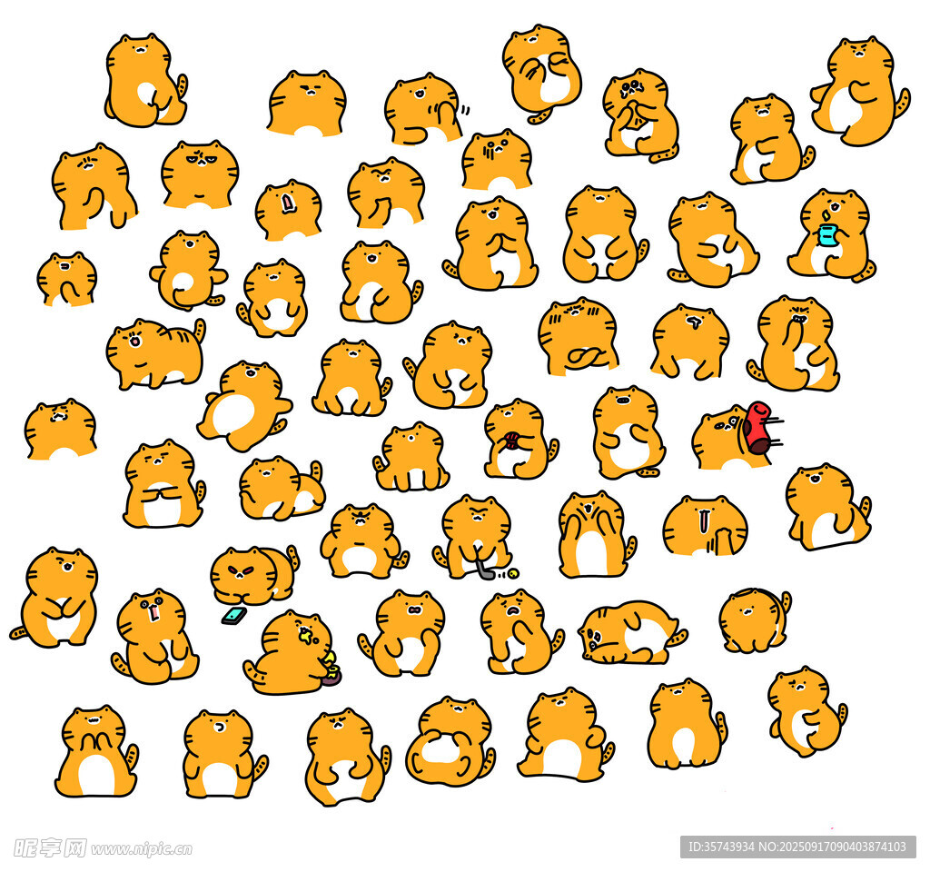 加菲猫多种表情集合