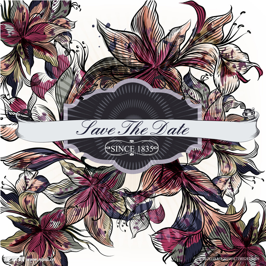 花卉促销图案数码印花四方连续