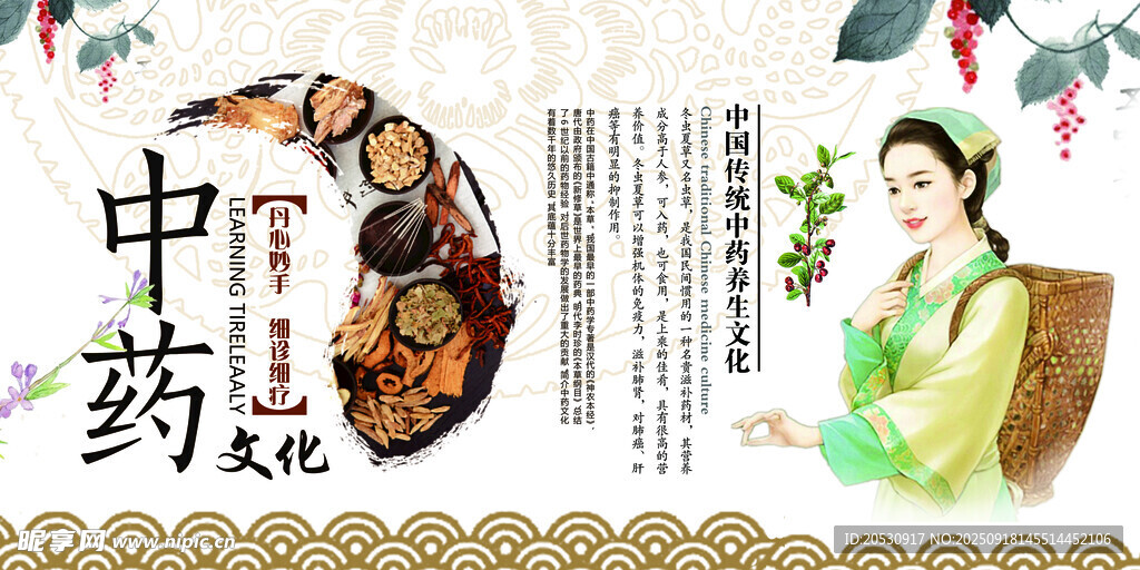 古典中药文化与佳人风采