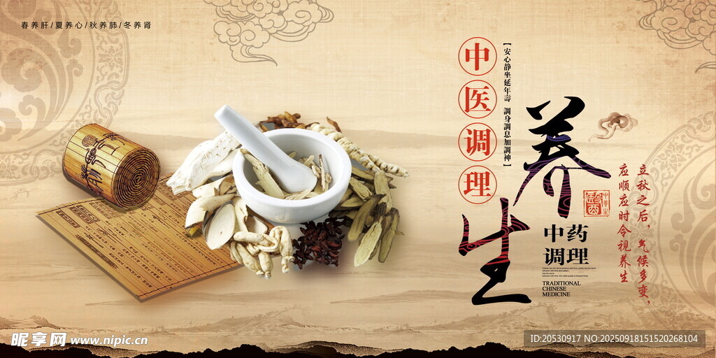 中医调理养生海报