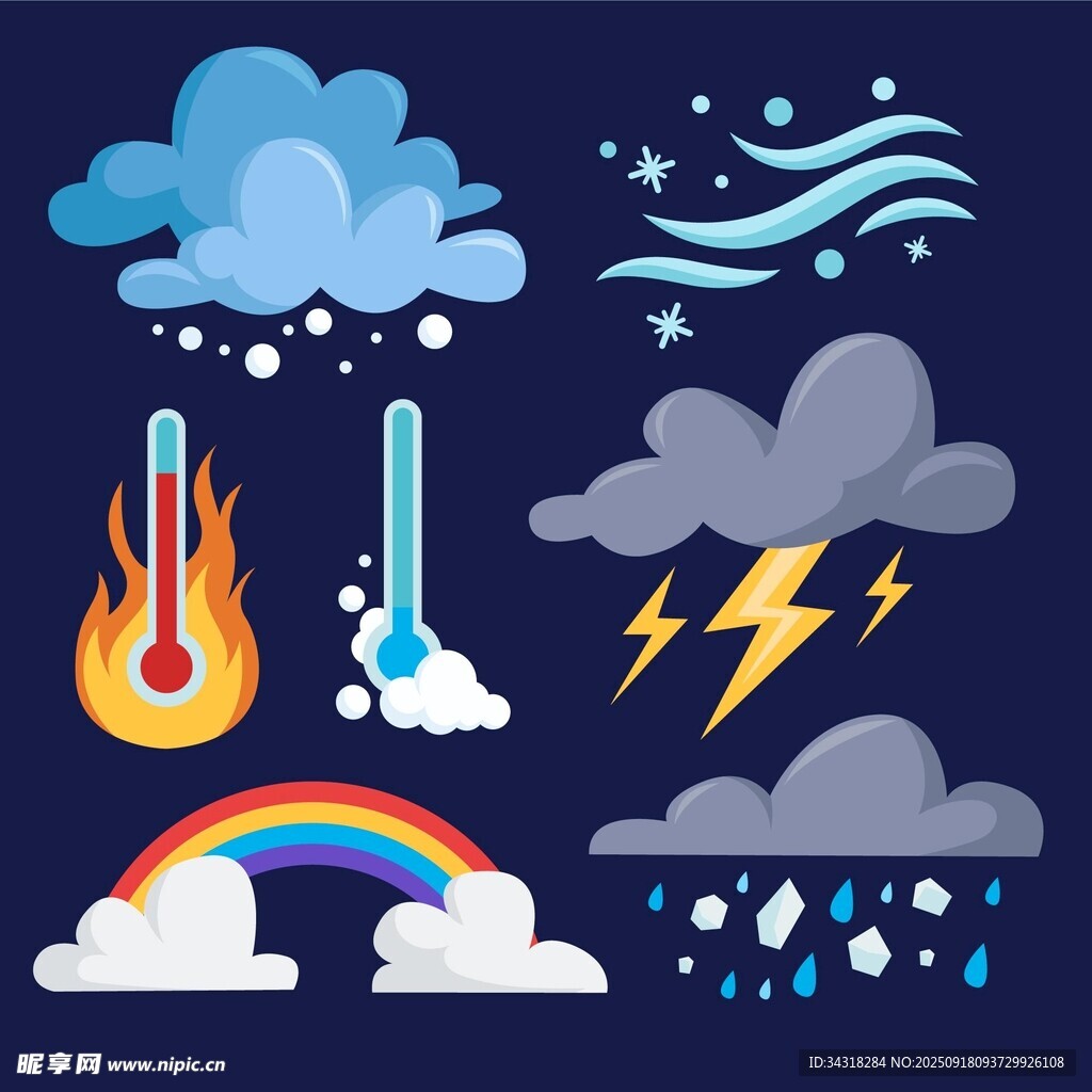 多样天气图标集合