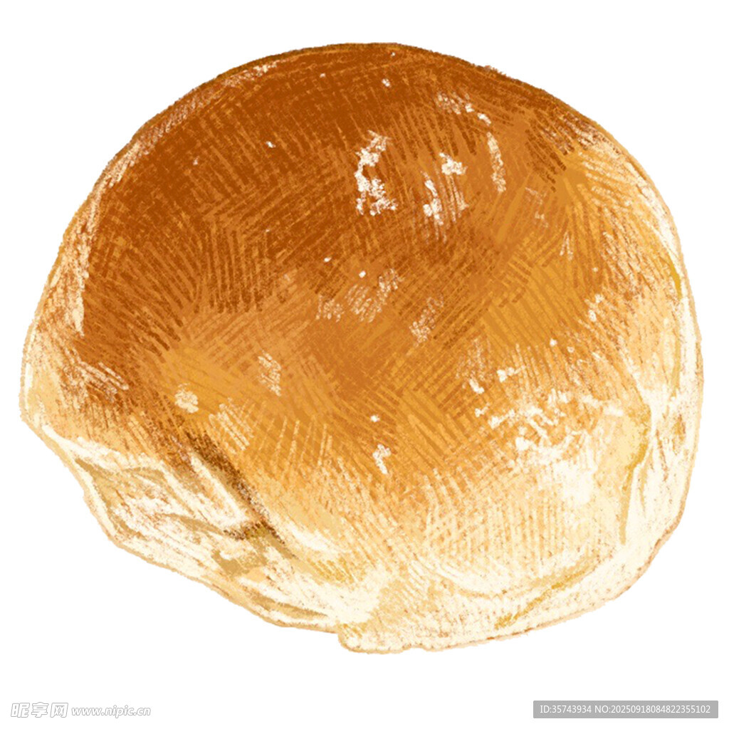 圆形松软面包特写