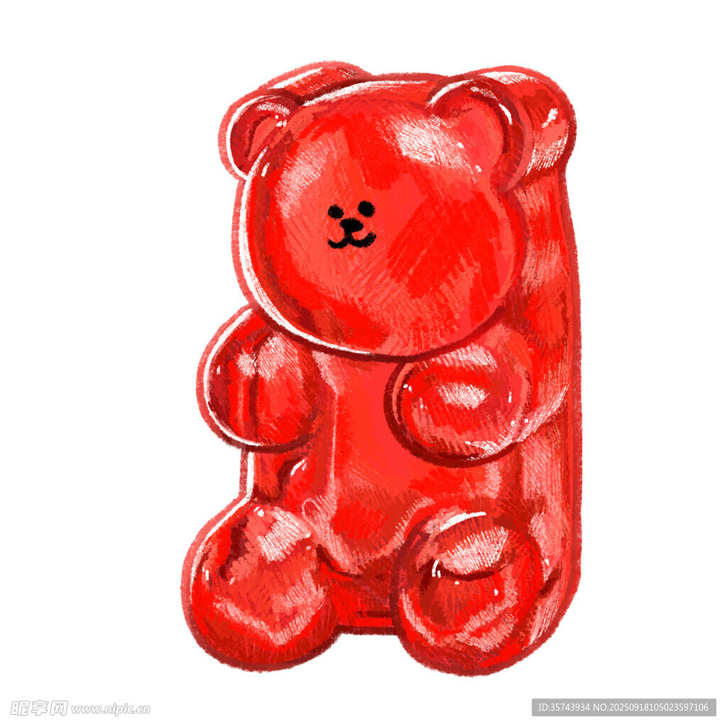 红色卡通小熊摆件