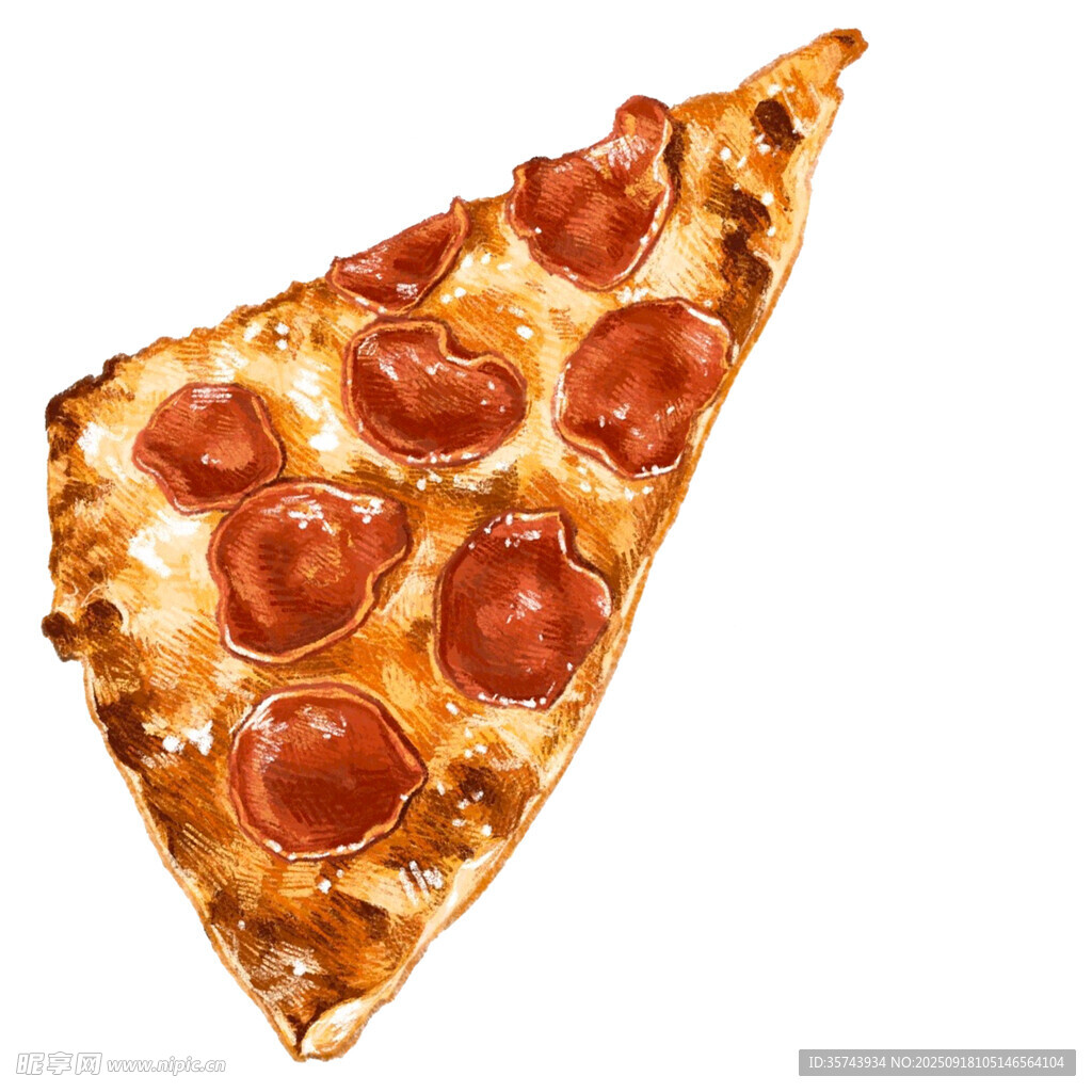 美味切片意大利辣味香肠披萨