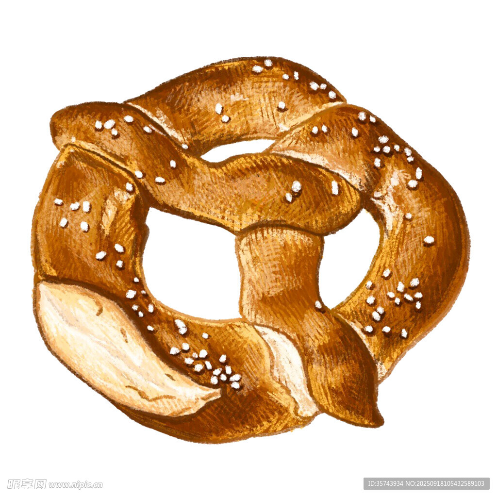 手绘美味椒盐卷饼