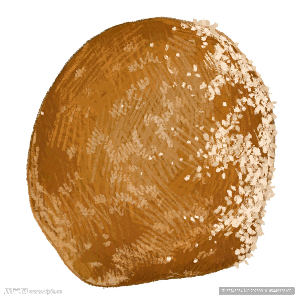 撒糖棕色面包特写