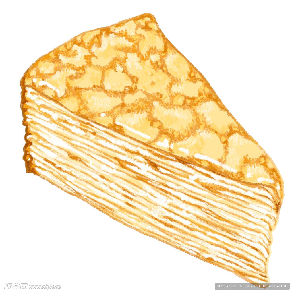 美味千层蛋糕切片