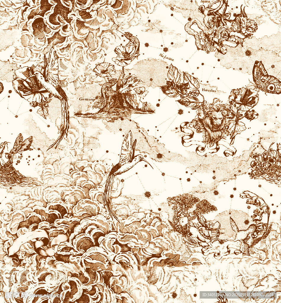 复古棕褐色抽象纹理图案