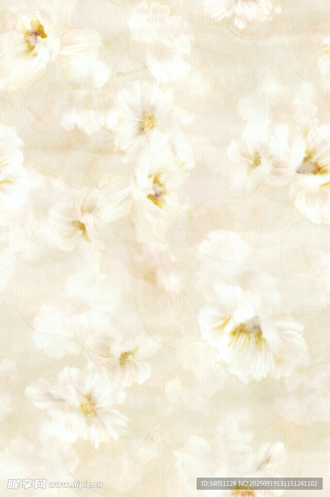 淡雅白花背景纹理图