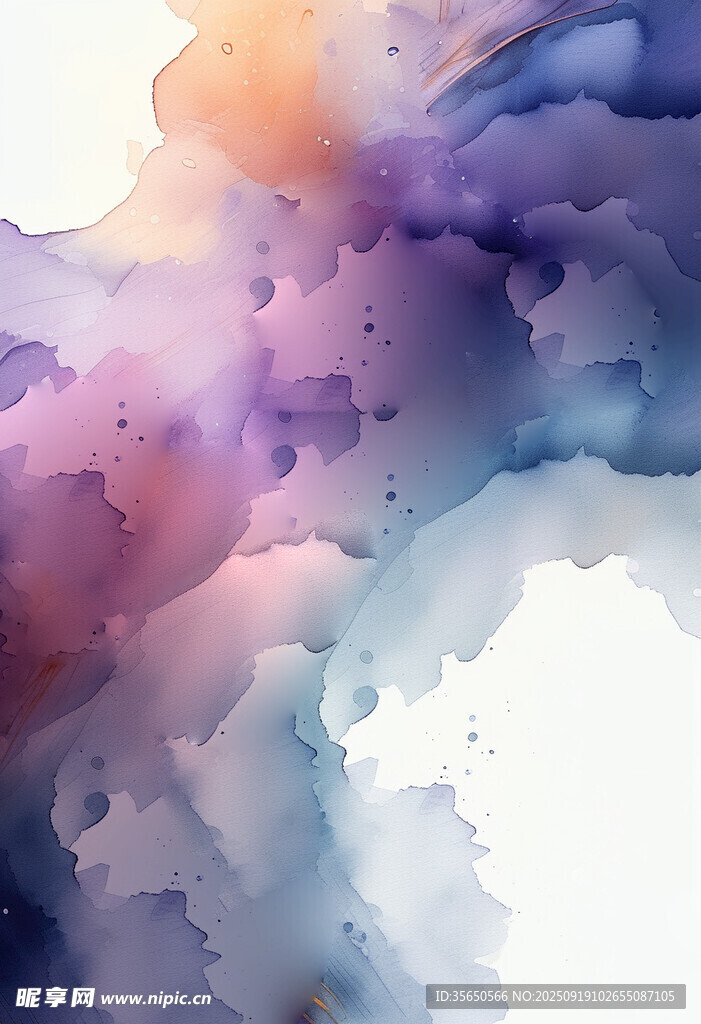 梦幻水彩抽象背景图案