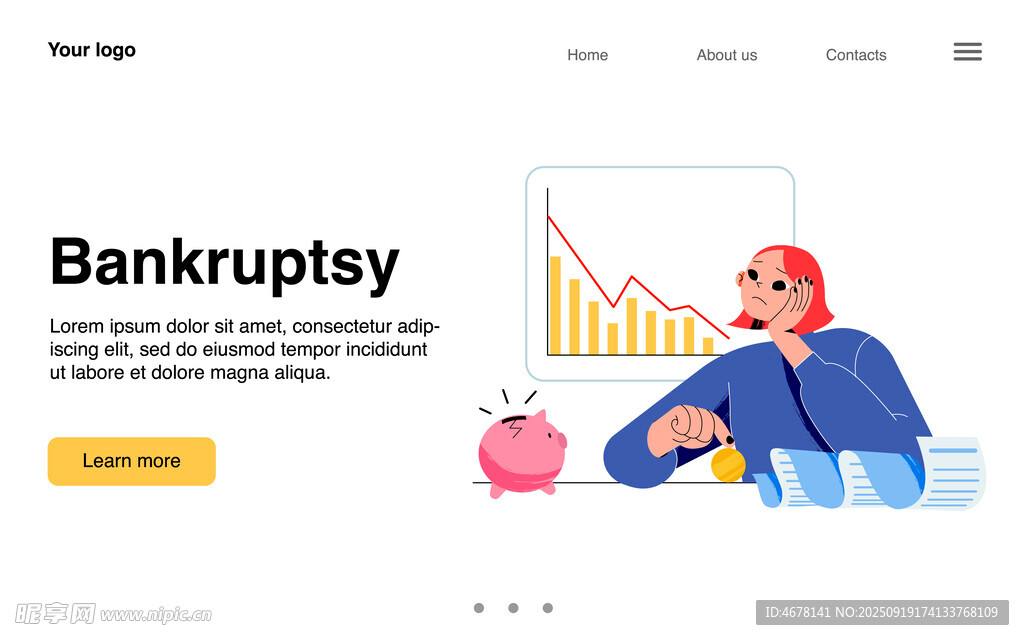 苦恼于破产财务状况