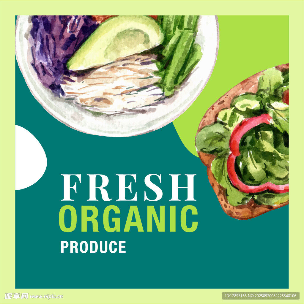 新鲜有机农产品展示