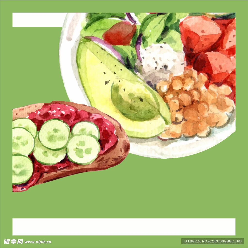 新鲜多彩蔬菜拼盘