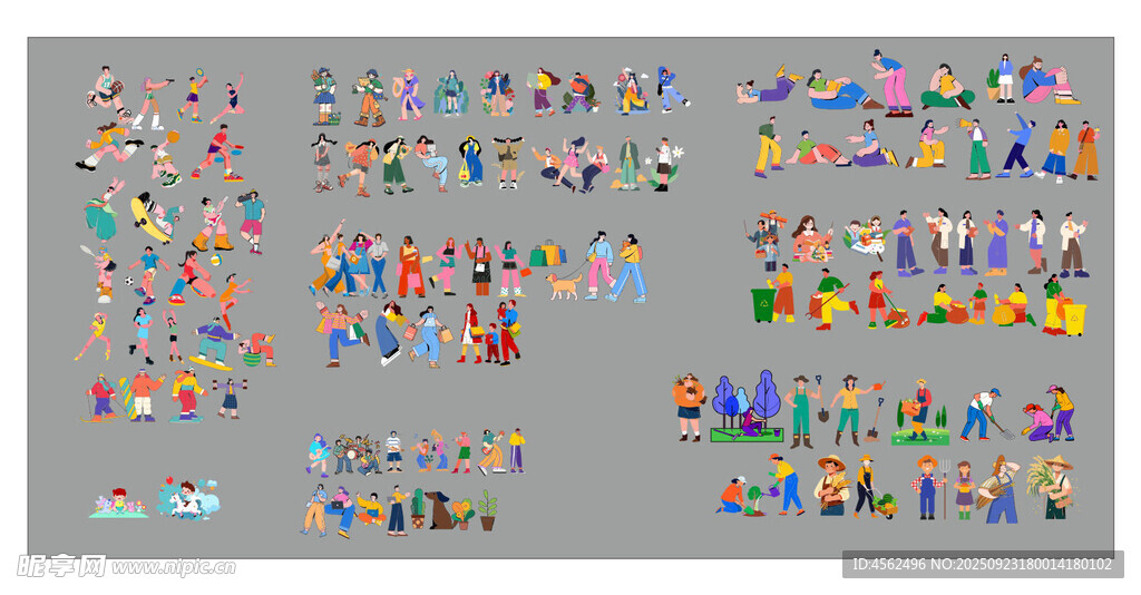 多彩卡通人物素材集合