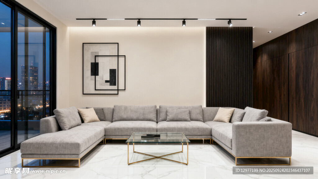 现代简约风格客厅沙发场景