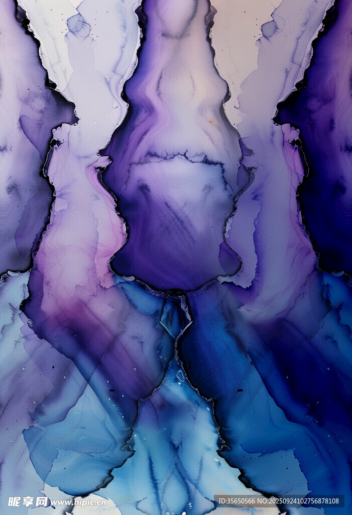 梦幻蓝紫色抽象水彩纹理