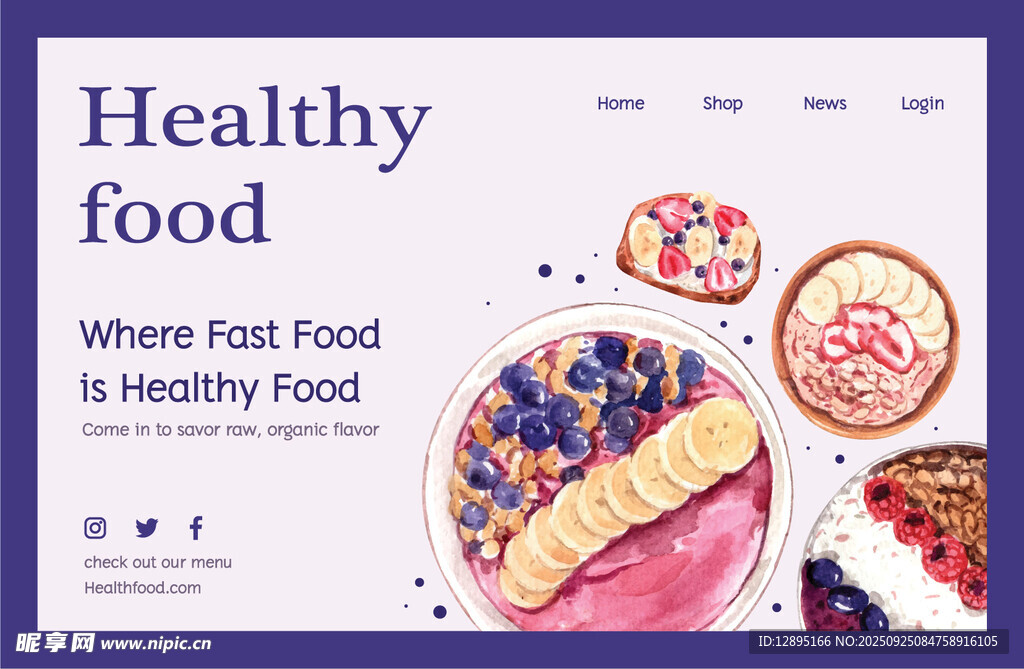 健康食品主题宣传页设计