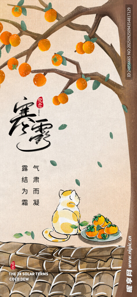 24节气 寒露 微信 节气海报