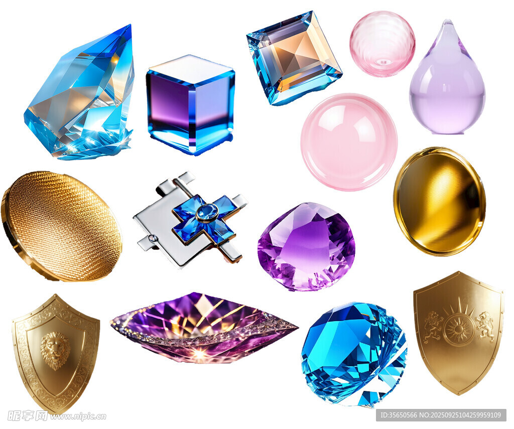 多彩宝石饰品素材集合