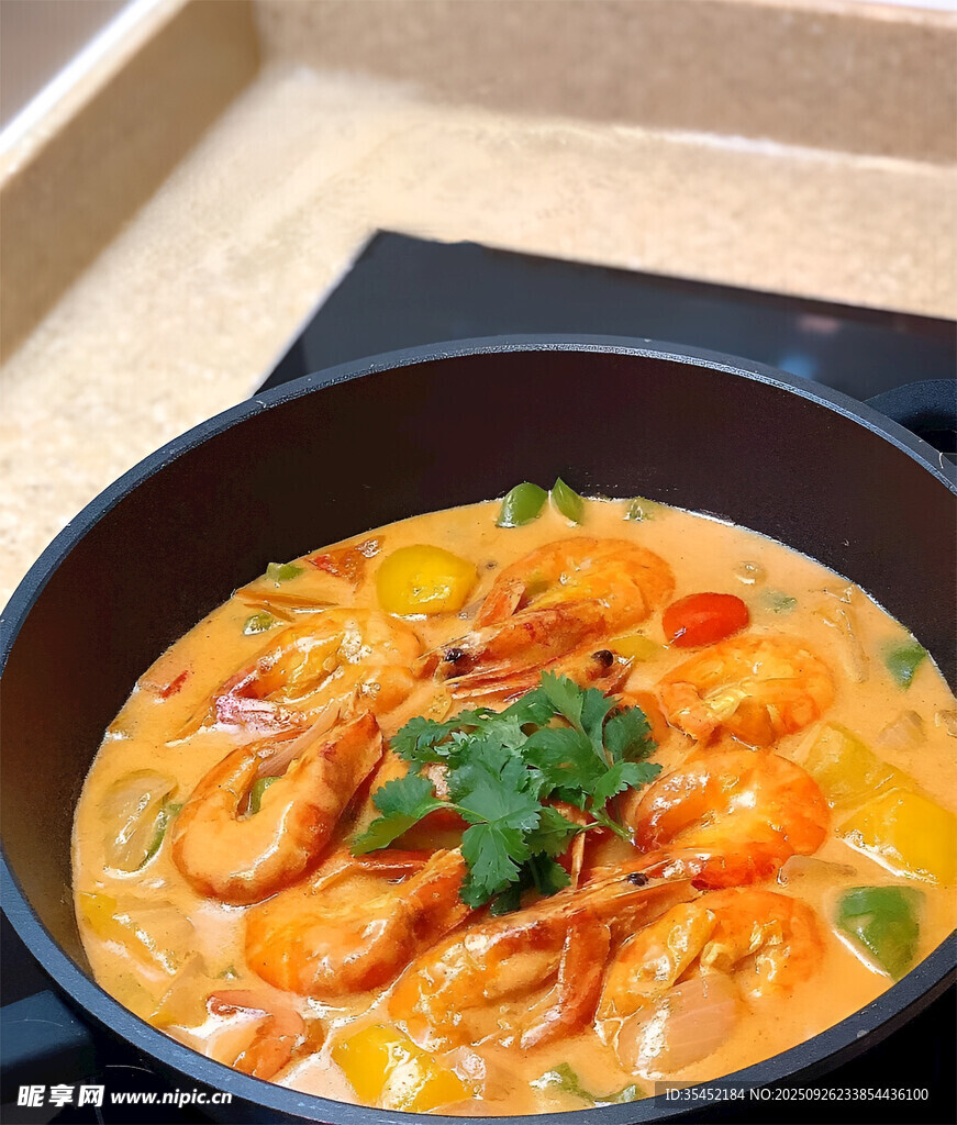 鲜虾咖喱锅