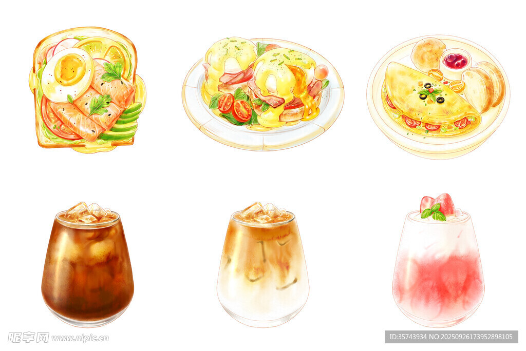 美味餐食与特色饮品组合