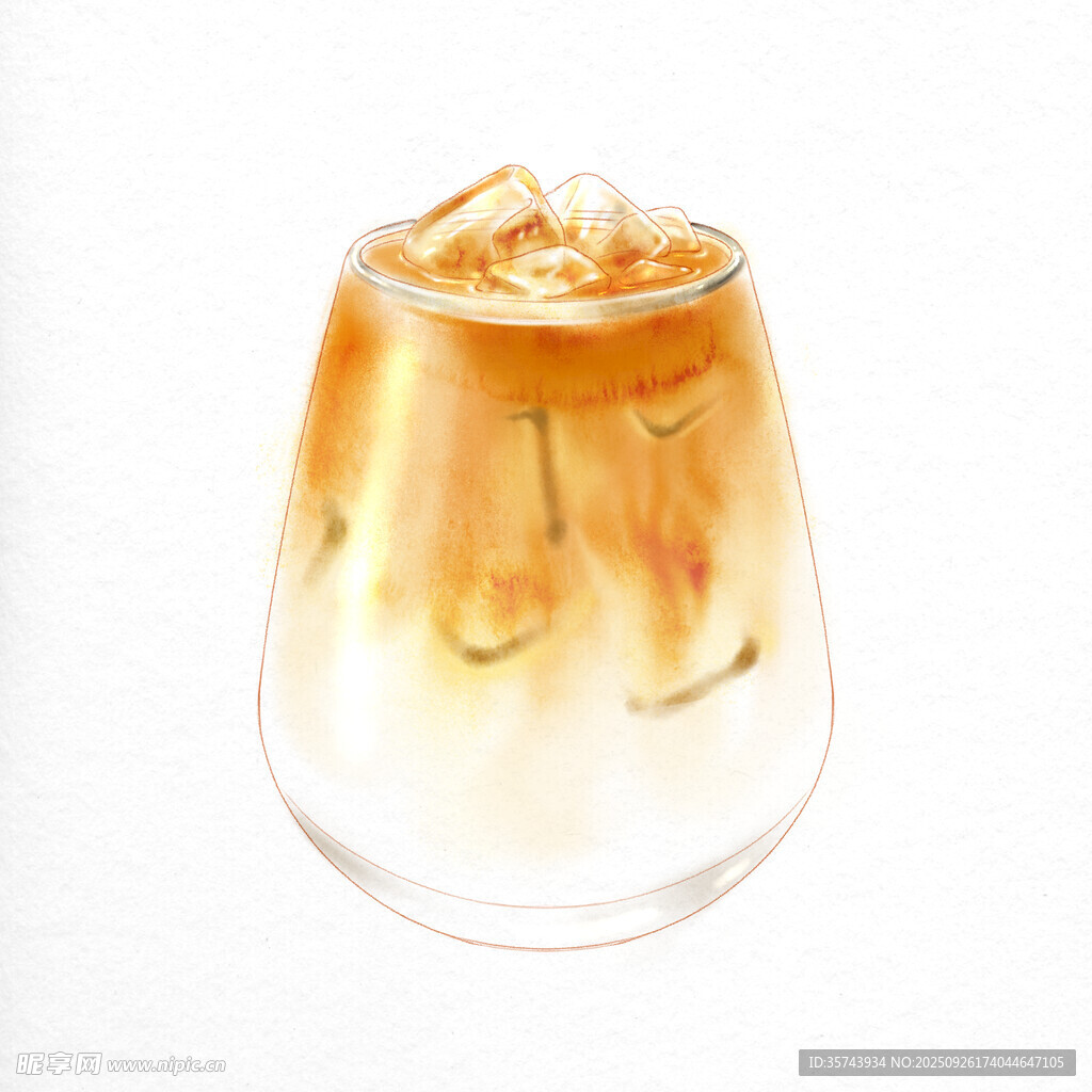 冰咖啡饮品层次丰富诱人