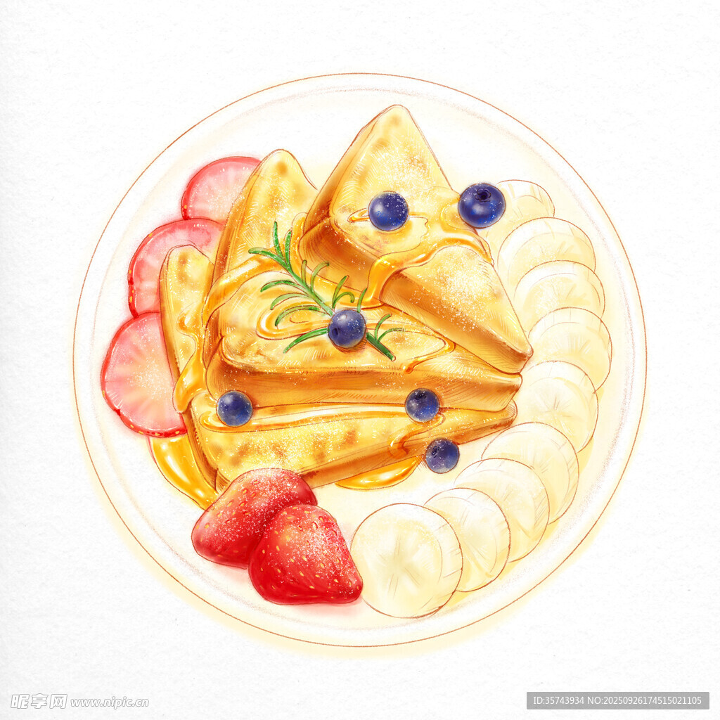 美味水果松饼拼盘