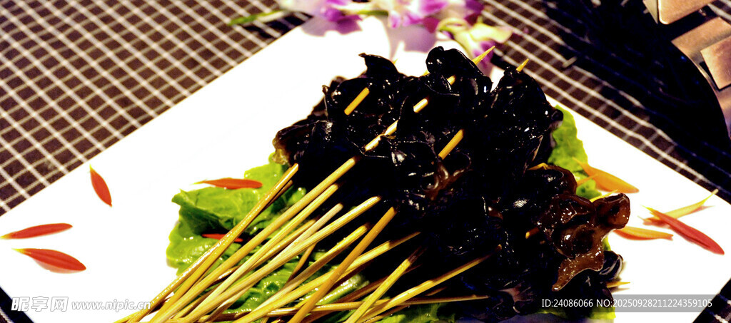 美味烤串摆盘精致诱人