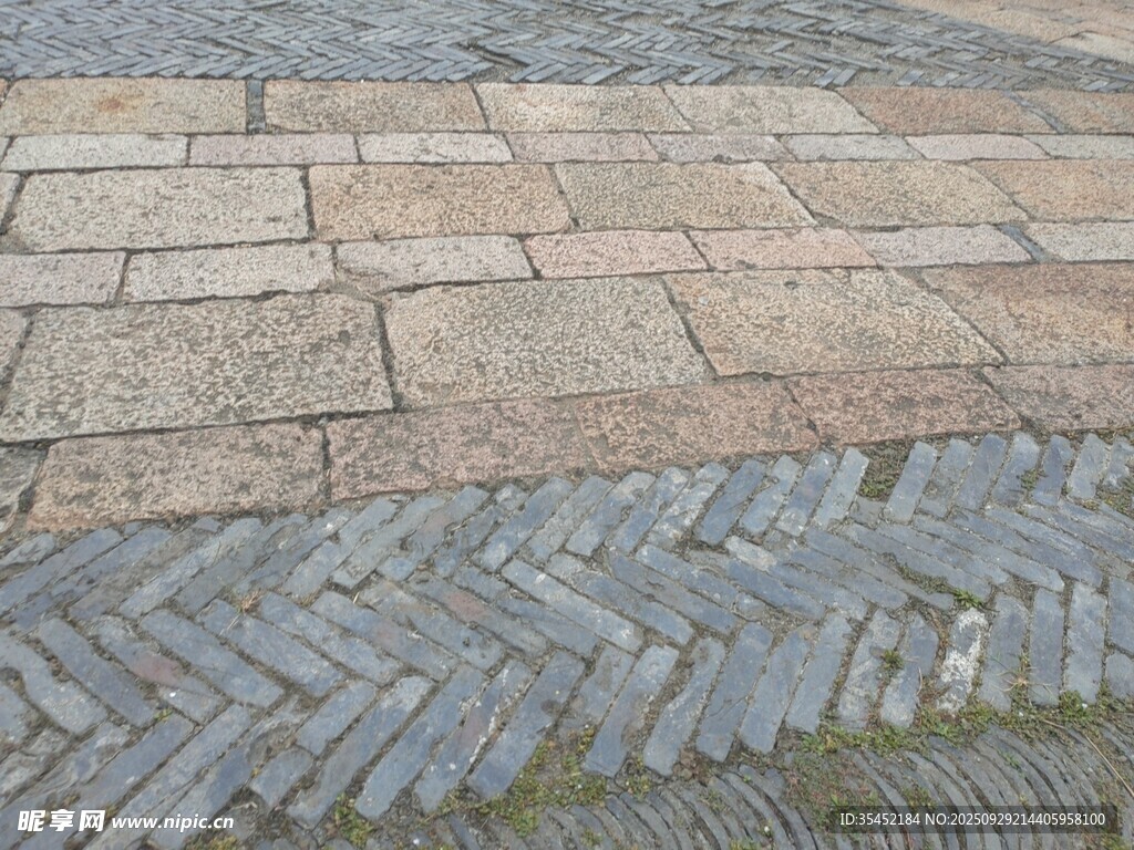 砖石路面背景