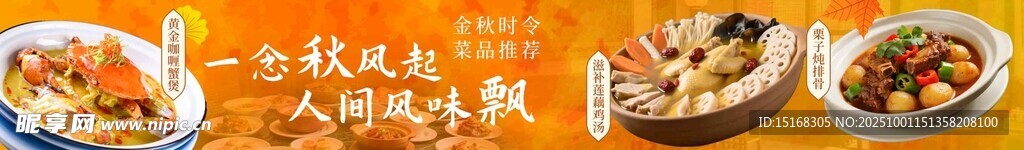 秋季多样美食展示