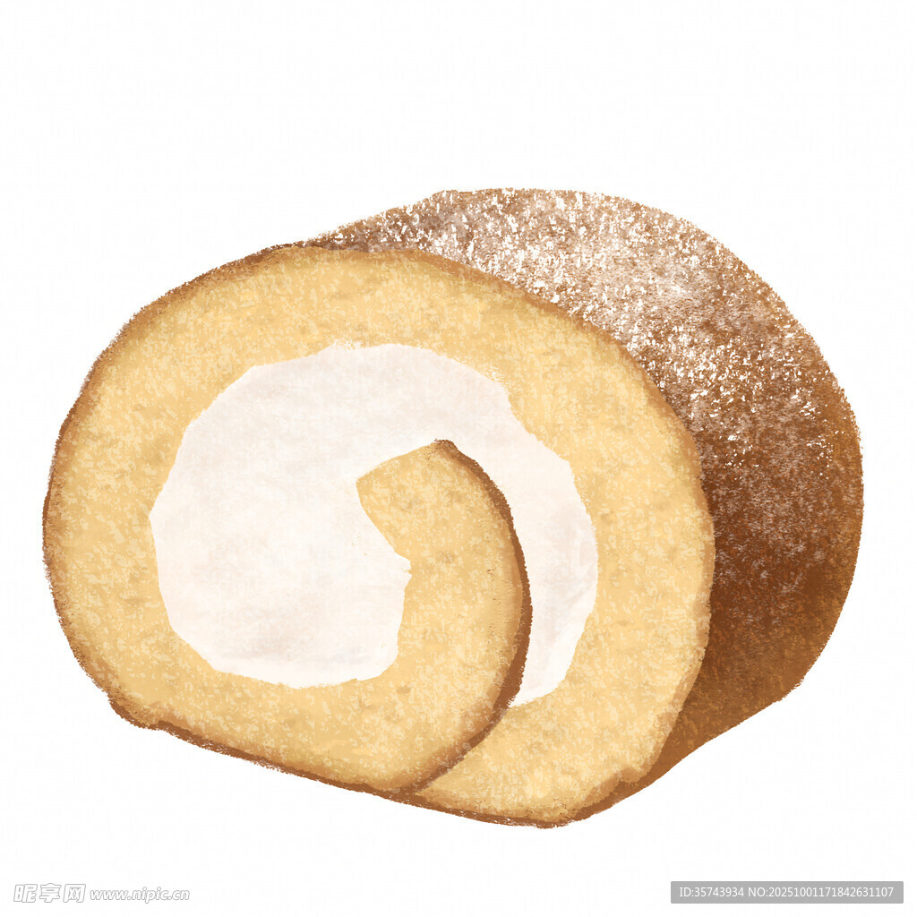 奶油夹心蛋糕卷