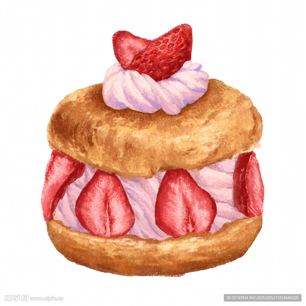 草莓奶油夹心小甜点