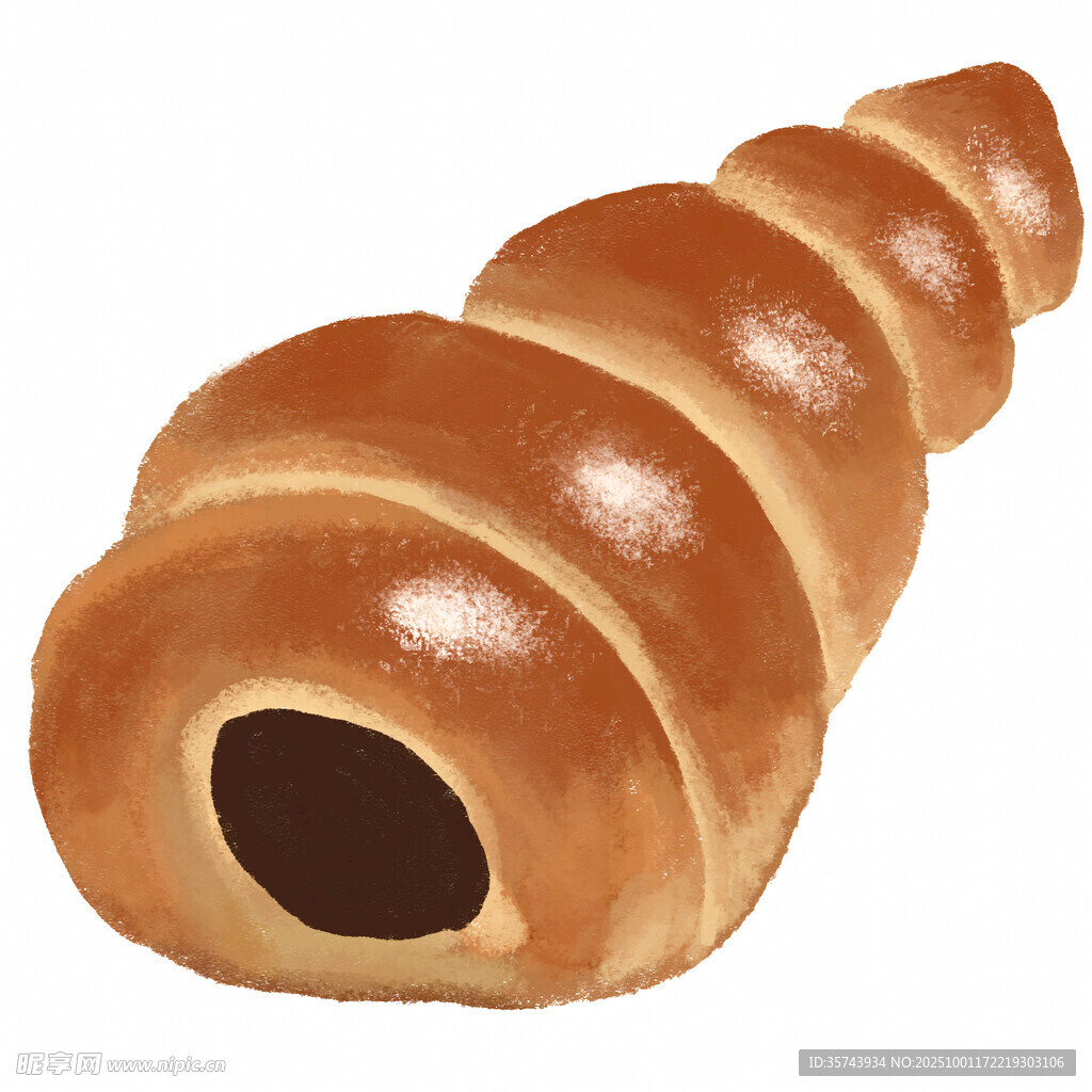 美味巧克力夹心面包