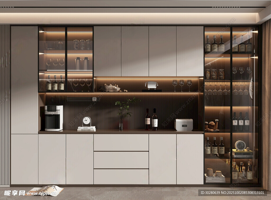 酒柜 餐边柜 玻璃柜 装饰柜 