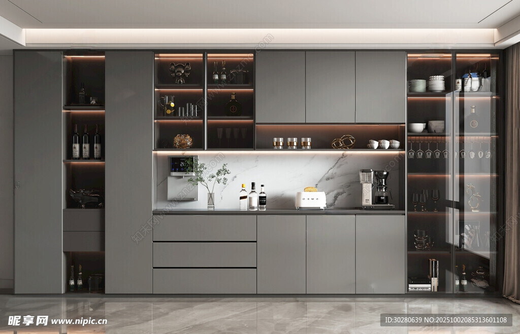 酒柜 餐边柜 玻璃柜 装饰柜 