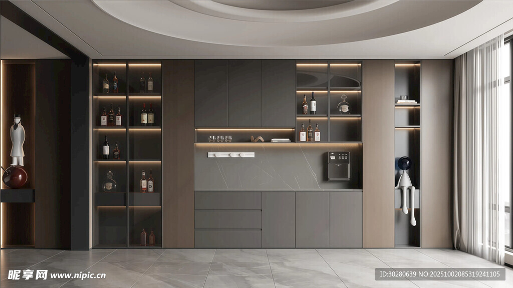 酒柜 餐边柜 玻璃柜 装饰柜 